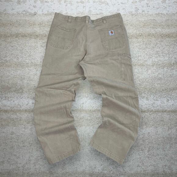 Vintage Carhartt Carpenter Pants Light Tan Baggy Fit Dungarees Work Wear 90s